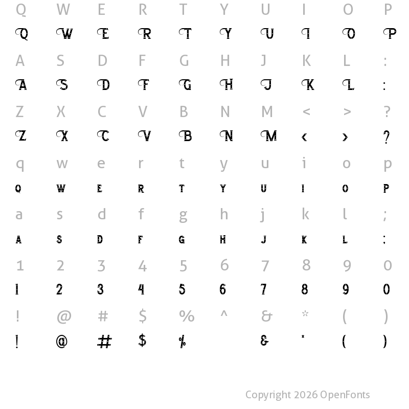 Character Map of Morthwicks Regular