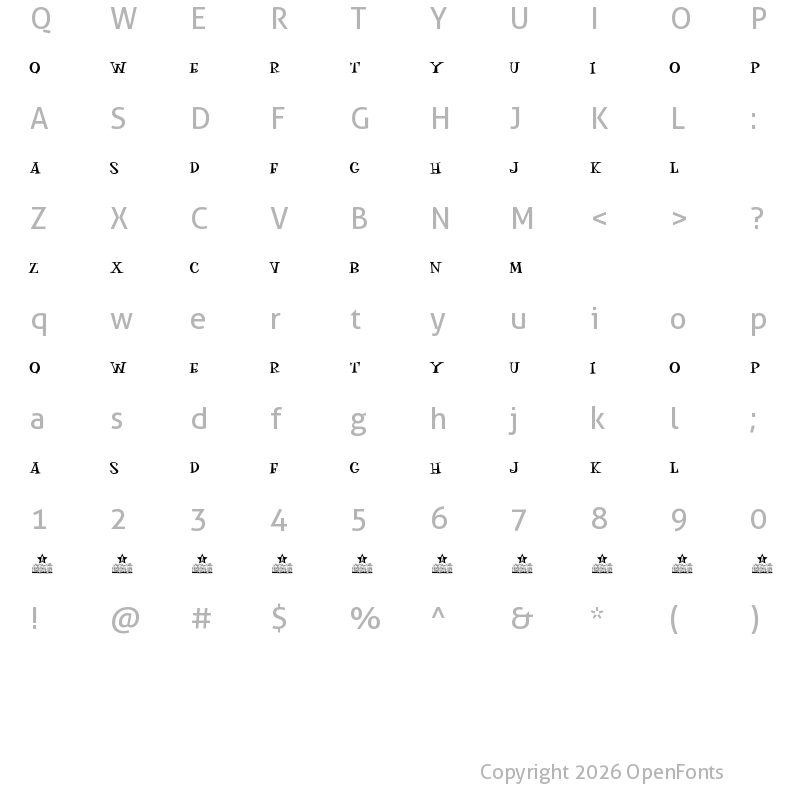 Character Map of MOSKITOES Regular