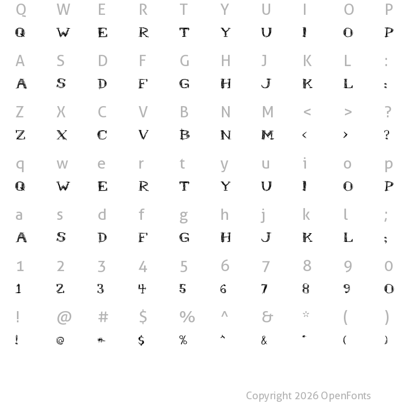 Character Map of Mr.B Regular