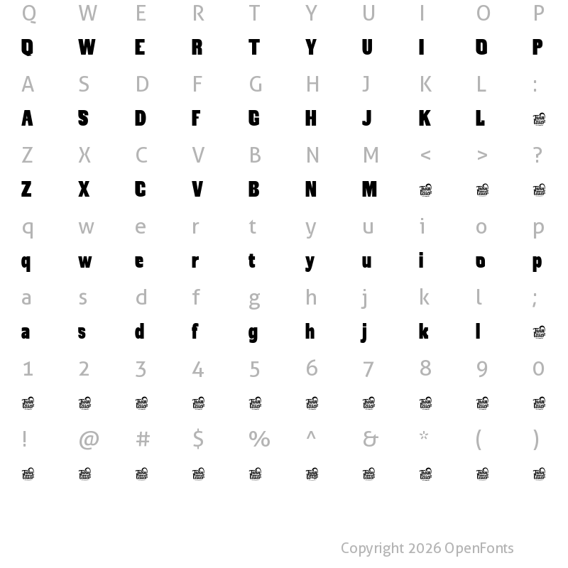 Character Map of MREYBOLL MREYBOLL Sans