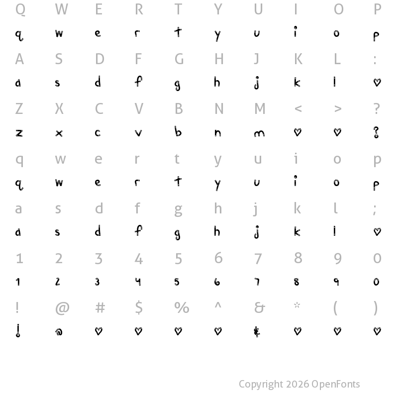 Character Map of MTF Chunkie Regular