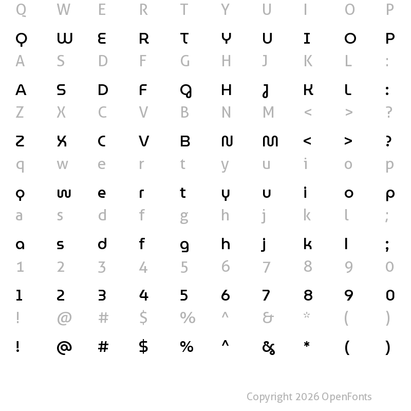 Character Map of MuseoModerno Medium
