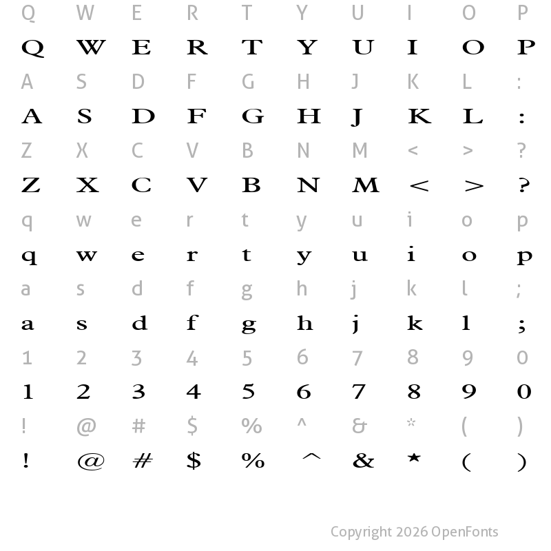 Character Map of Nadine Normal