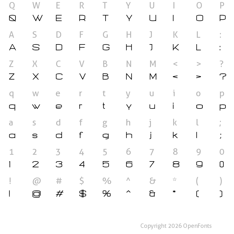 Character Map of Nalom Regular
