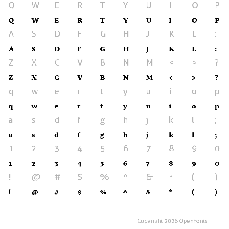 Character Map of Nassim Arabic Pro Extrabold