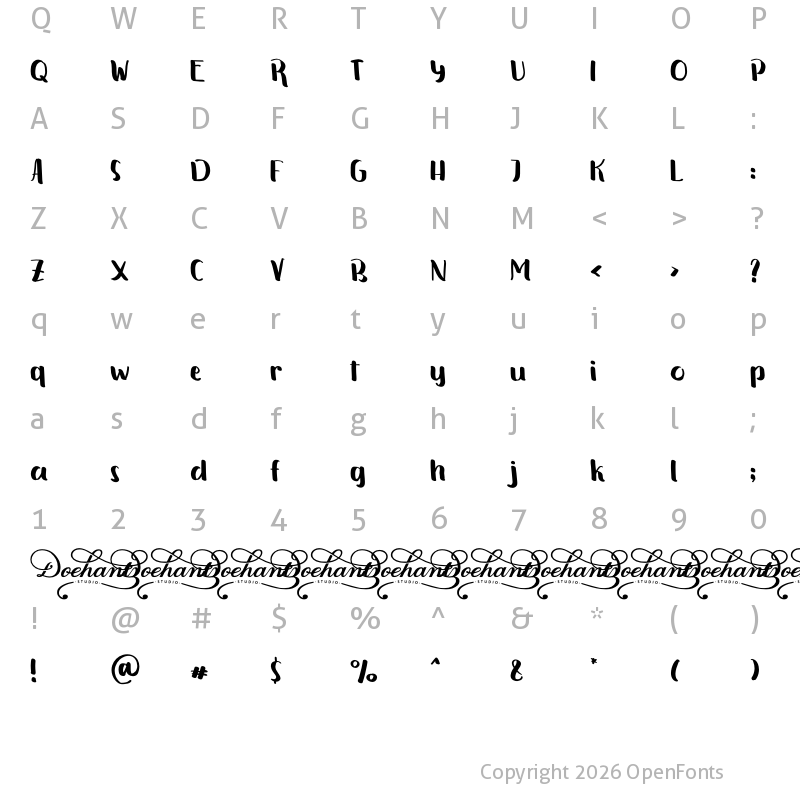 Character Map of Natural Handwritten Regular