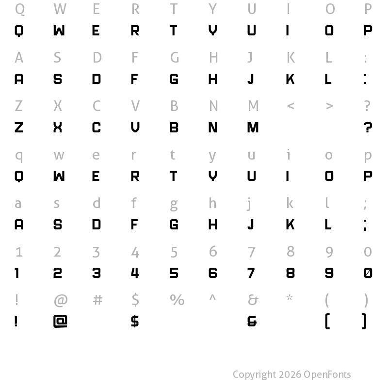 Character Map of Navigator Extended