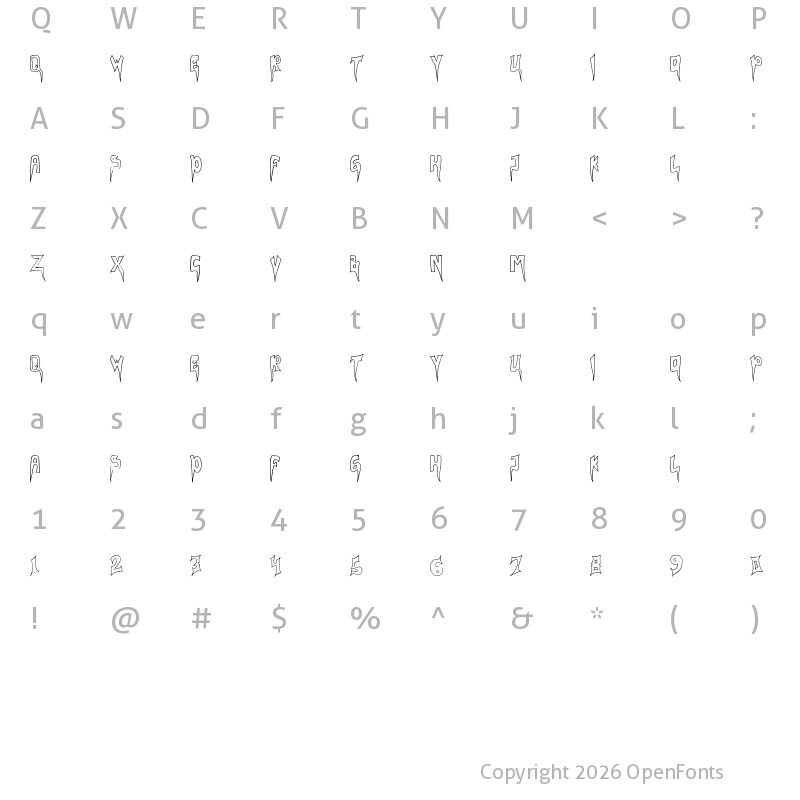Character Map of Ndlewer Regular