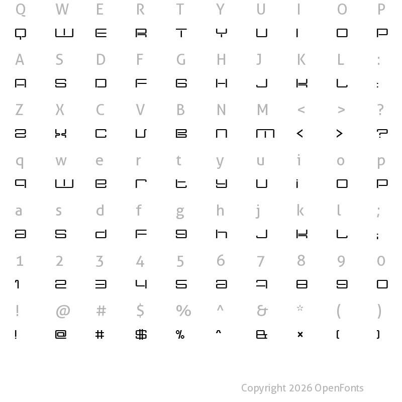 Character Map of Nec plus ultra Regular