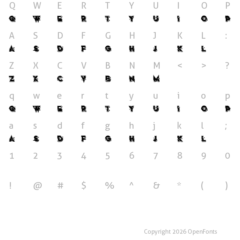 Character Map of Nectar 3D Regular