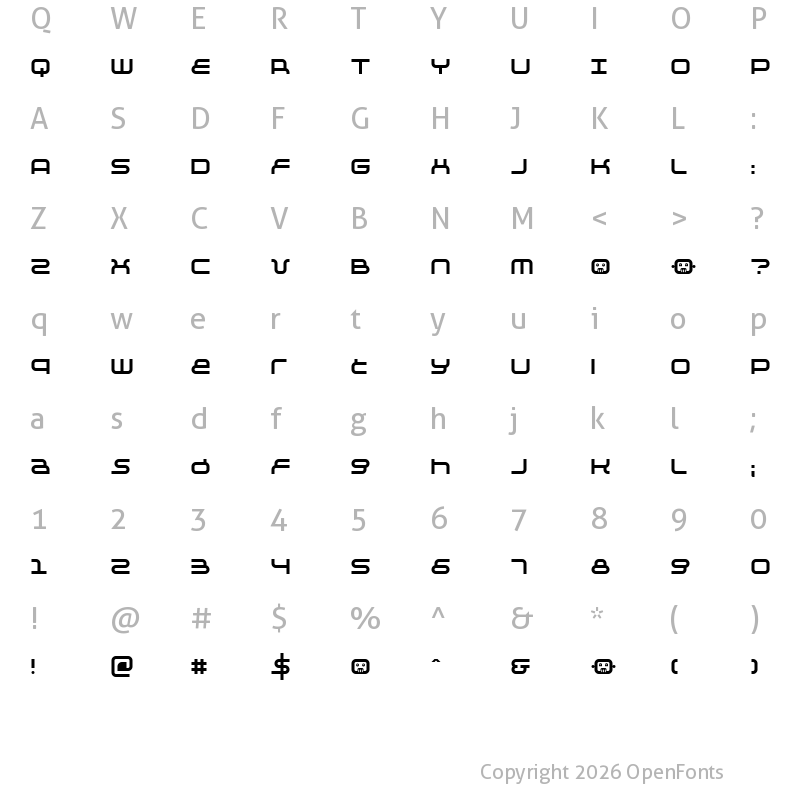 Character Map of Negative 12 Regular