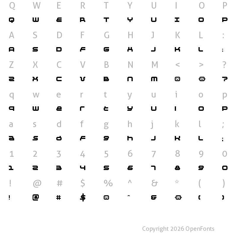 Character Map of Negative 24 Regular