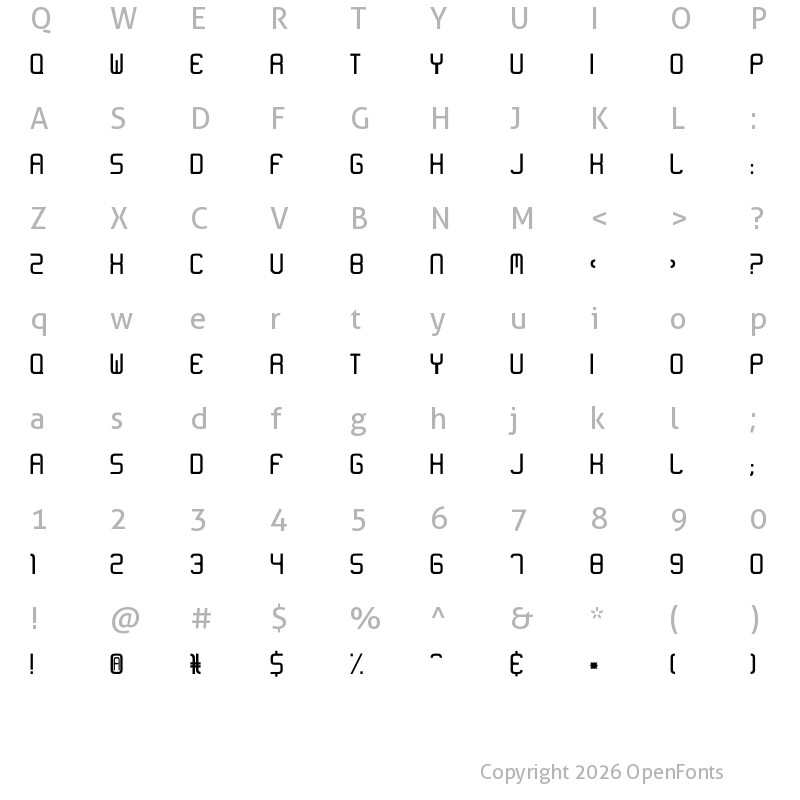 Character Map of neon-like normal