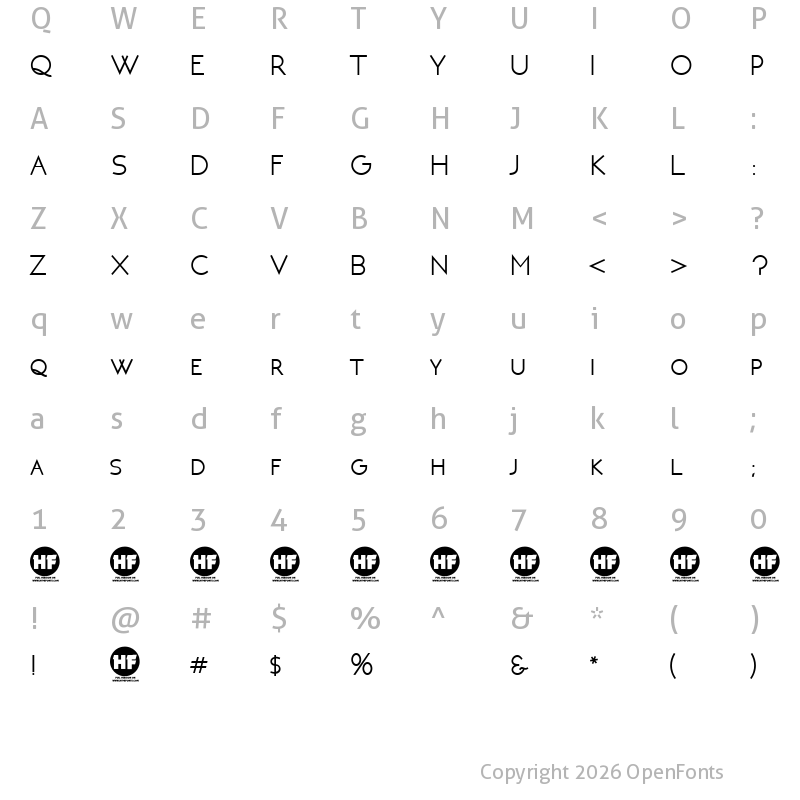 Character Map of NEOTERIC Bold