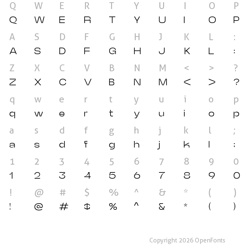 Character Map of Neue Power Regular