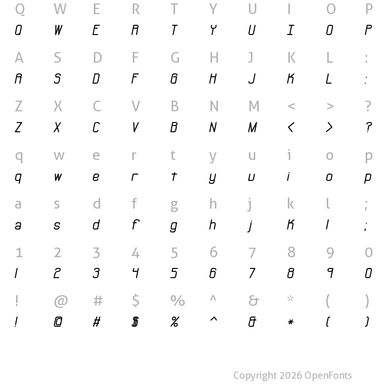 Character Map of Neural (BRK) Regular