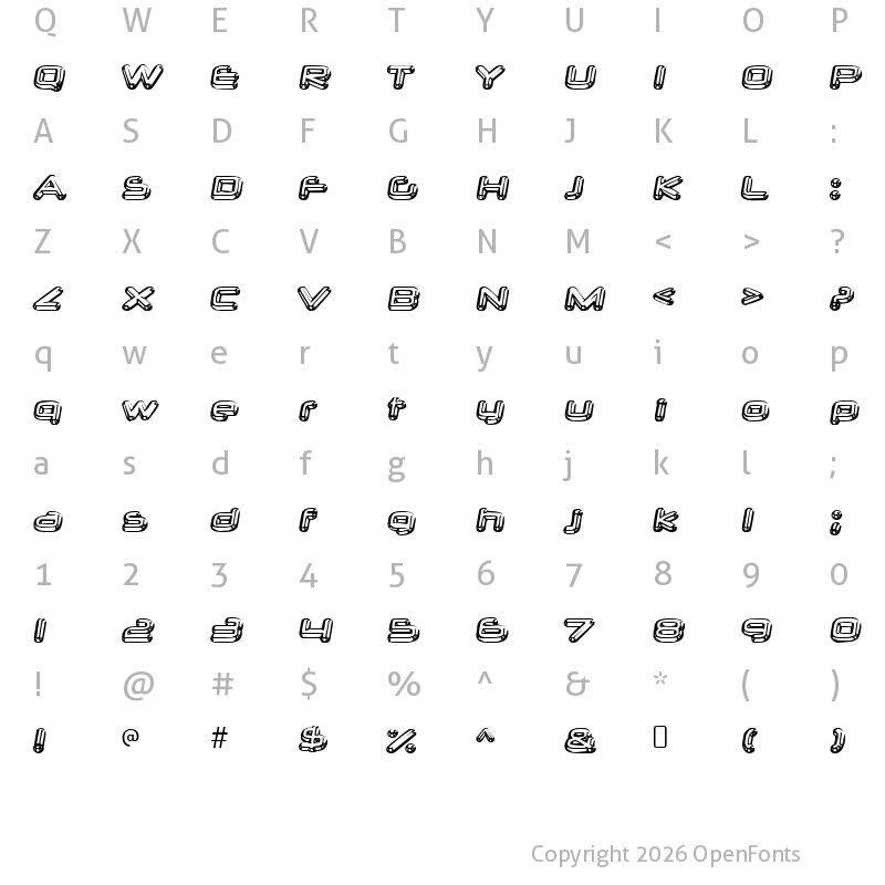 Character Map of Neurochrome Regular