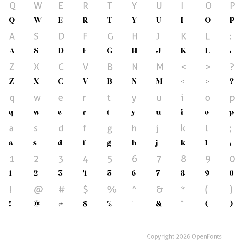 Character Map of Nevrada Neue ?