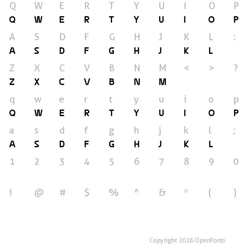 Character Map of New Logic Regular