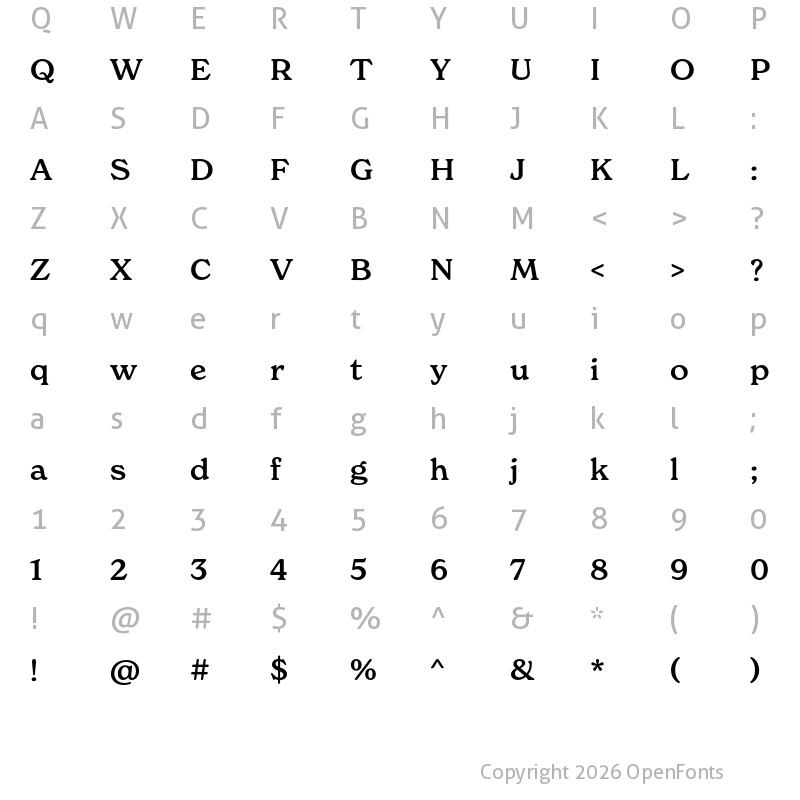 Character Map of New Spirit Medium