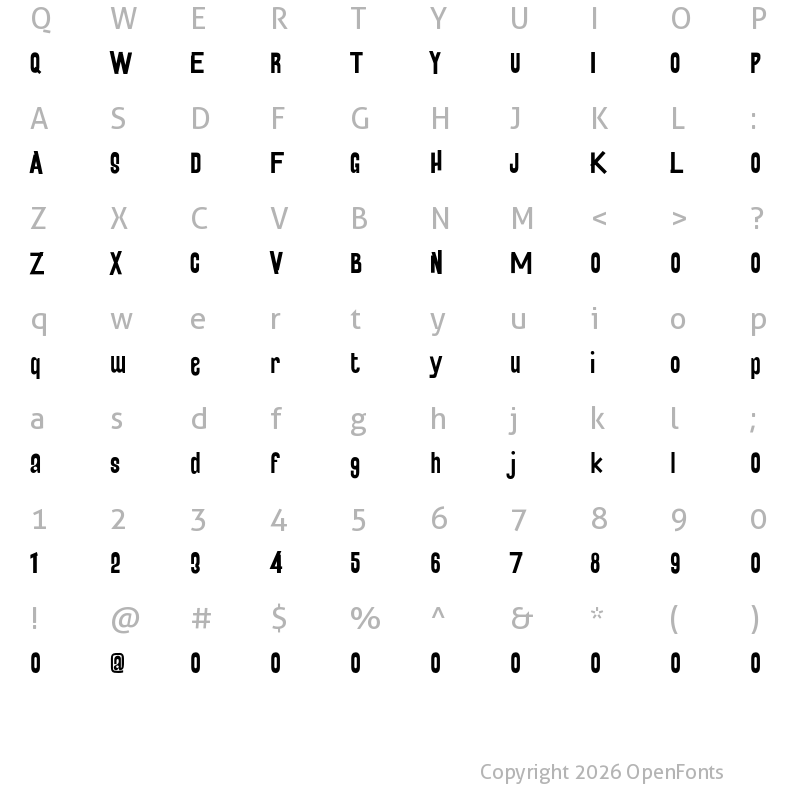 Character Map of Newbeats Demo Regular