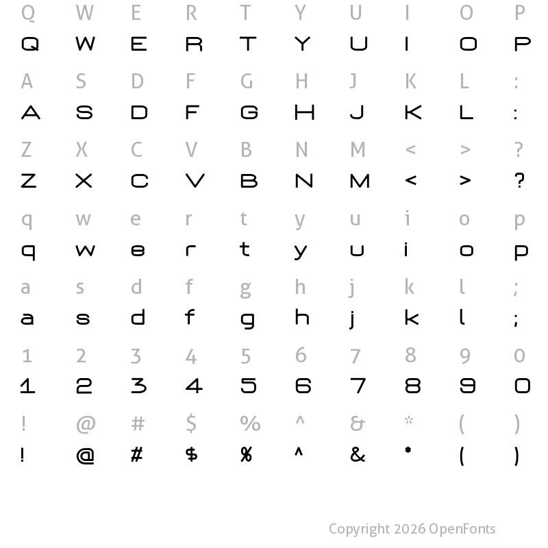 Character Map of NewDays 100
