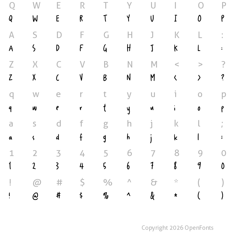 Character Map of News Junkie DEMO Regular