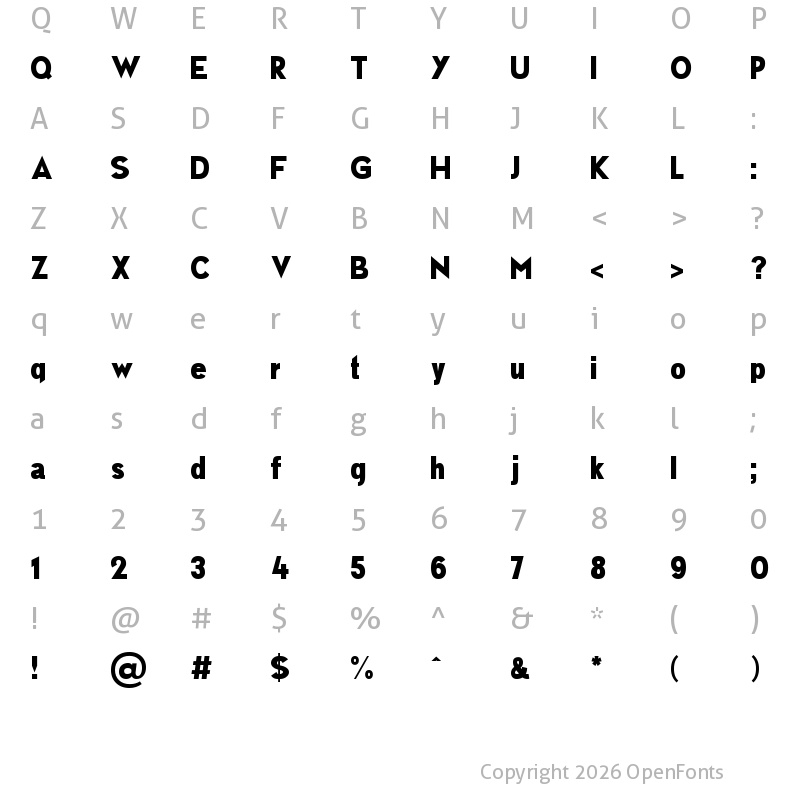 Character Map of NEWSFLASH Regular