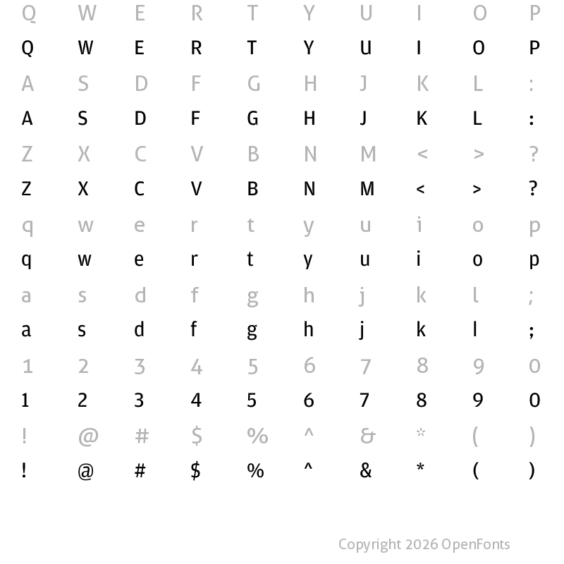 Character Map of NewsSector Amplitude Regular