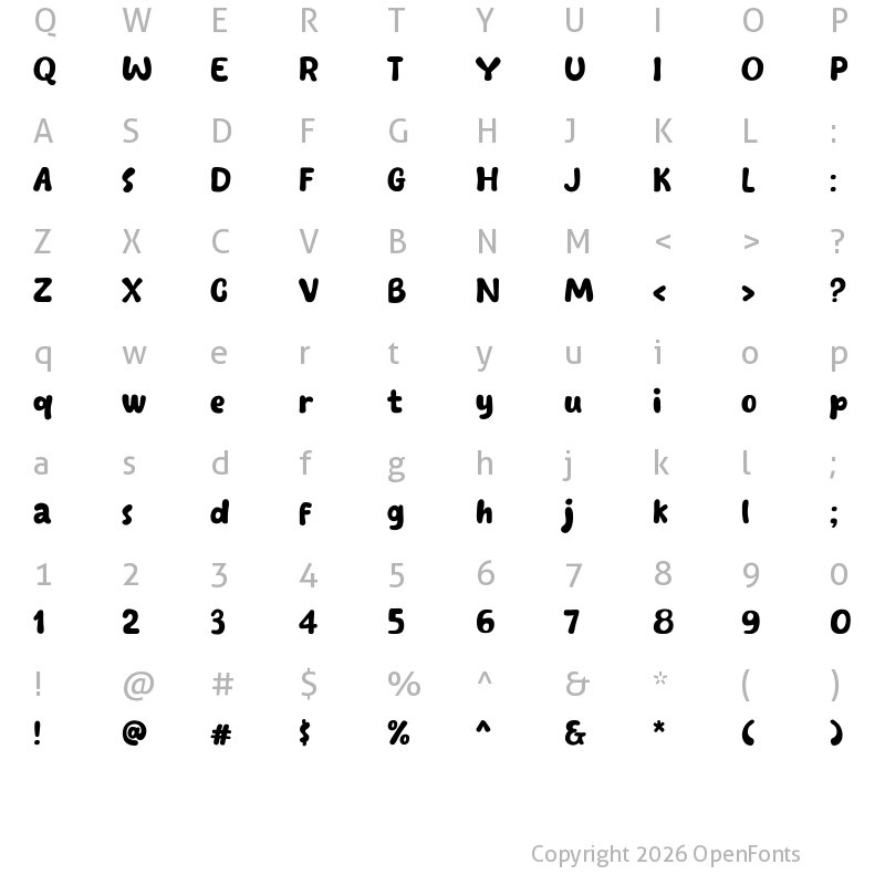 Character Map of Next Bro Regular