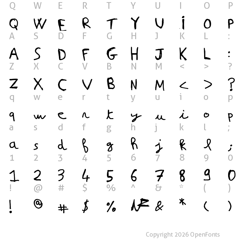 Character Map of Nicolas Frespech Regular