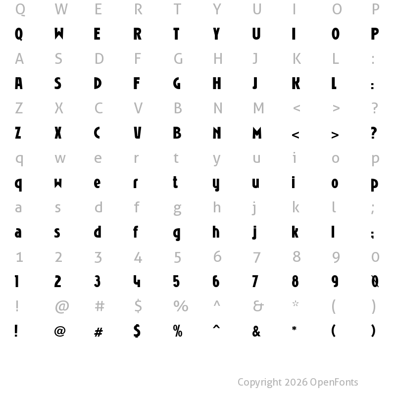 Character Map of Niobium Regular