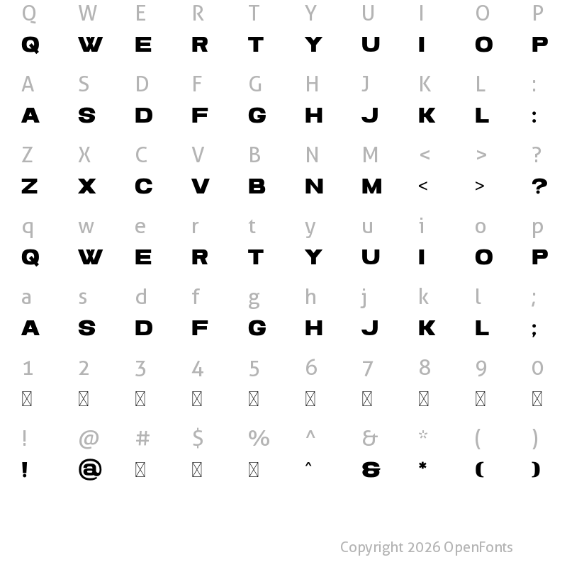 Character Map of Nofex Regular