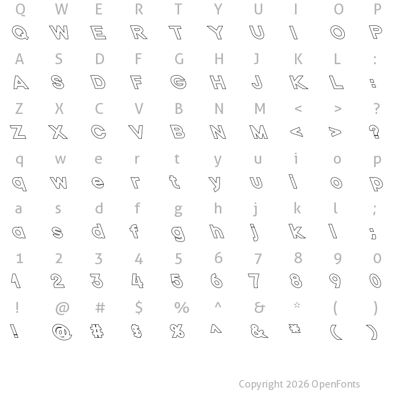 Character Map of Nordica Plus NordicaClassicBkExtOpOblOl