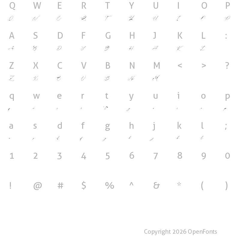 Character Map of Norlandy Free Regular
