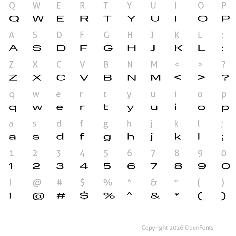 Character Map of Normalidad UltraExtended Regular