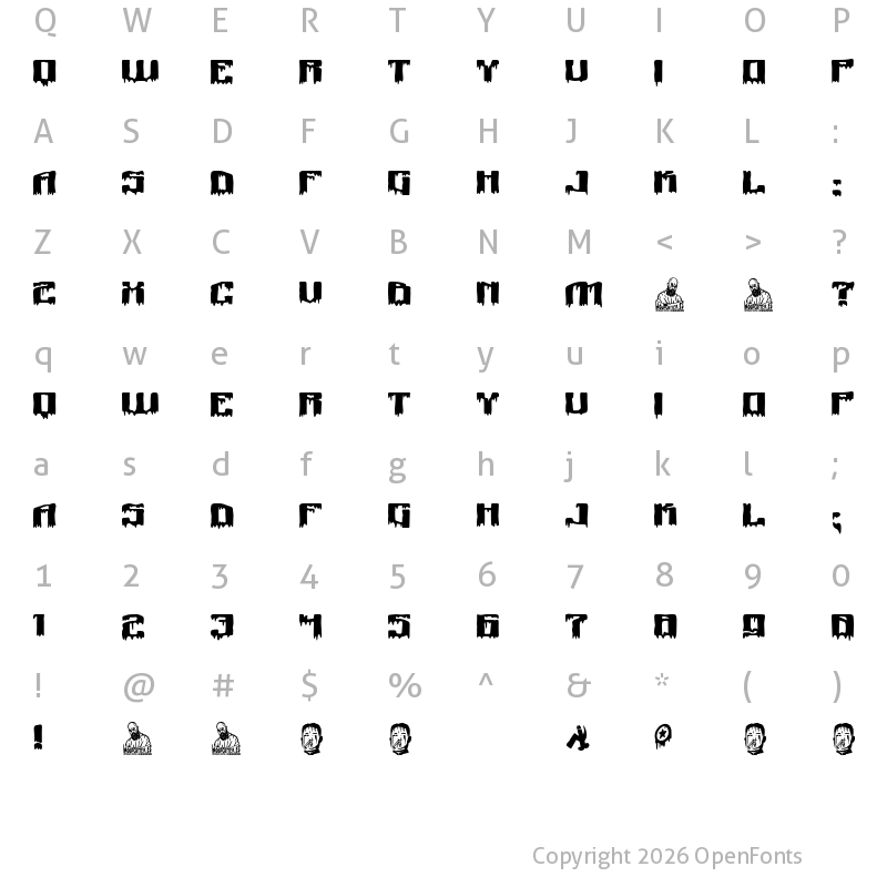 Character Map of North Korea Airlines Regular