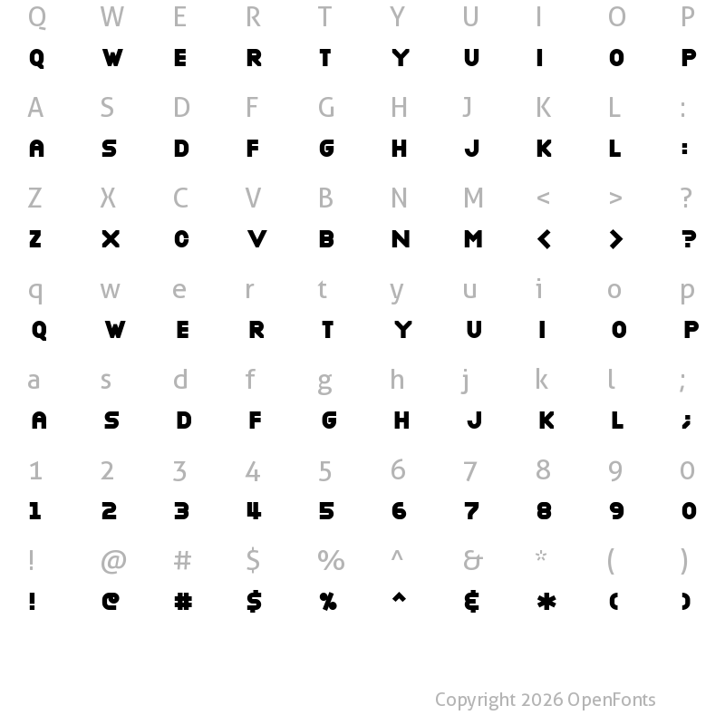 Character Map of NottkeBlack Regular