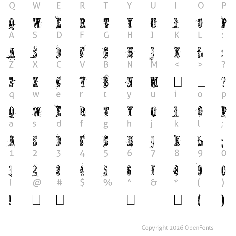 Character Map of Notwell Regular