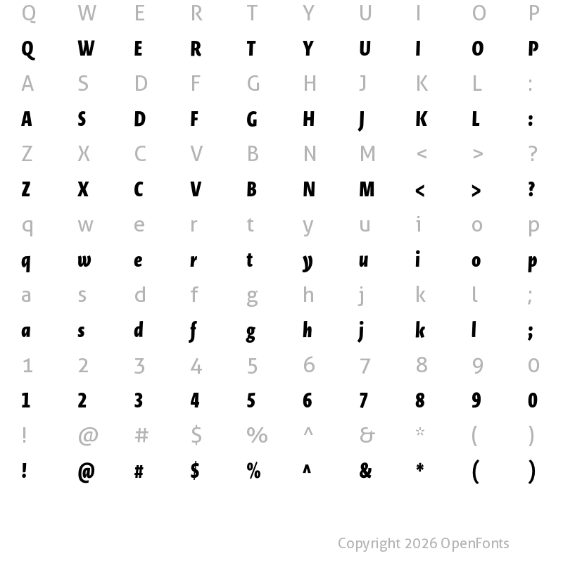 Character Map of Novel Display XCmp XBlack It
