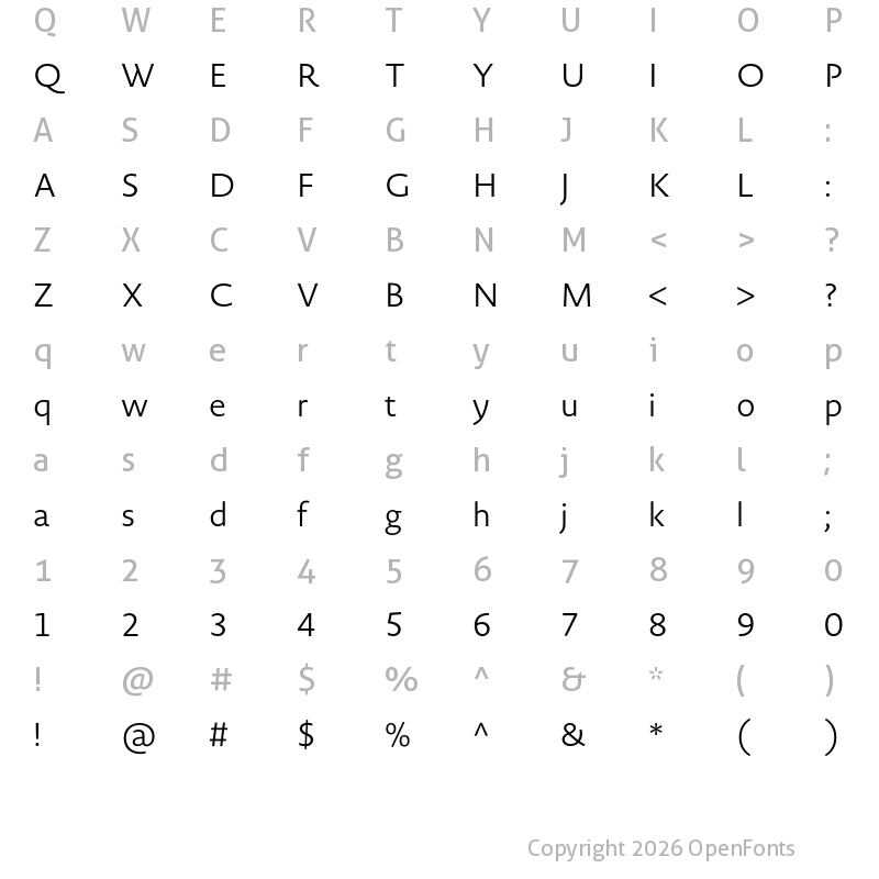 Character Map of Novel Sans Cy Light