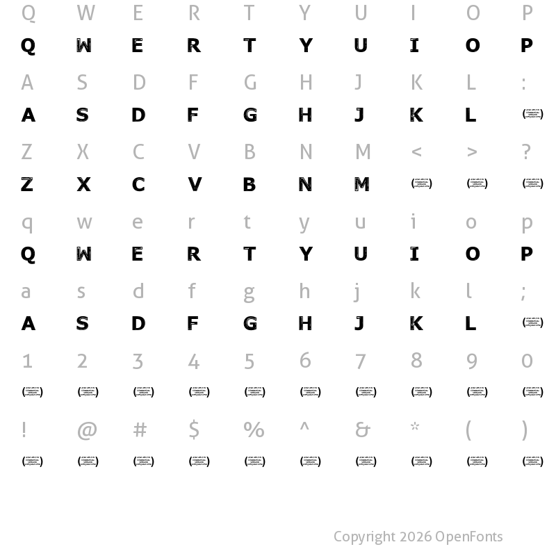 Character Map of November Mornings Regular
