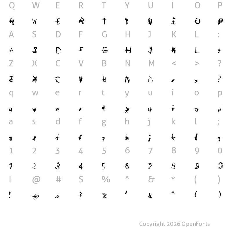 Character Map of November Regular