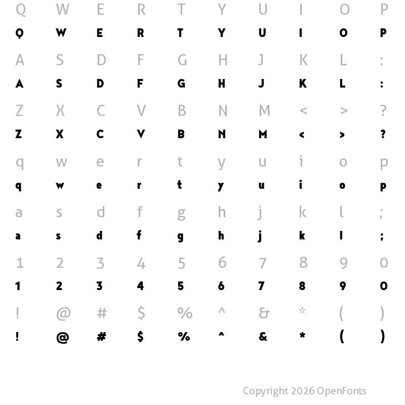 Character Map of Noyh Geometric Slim Black