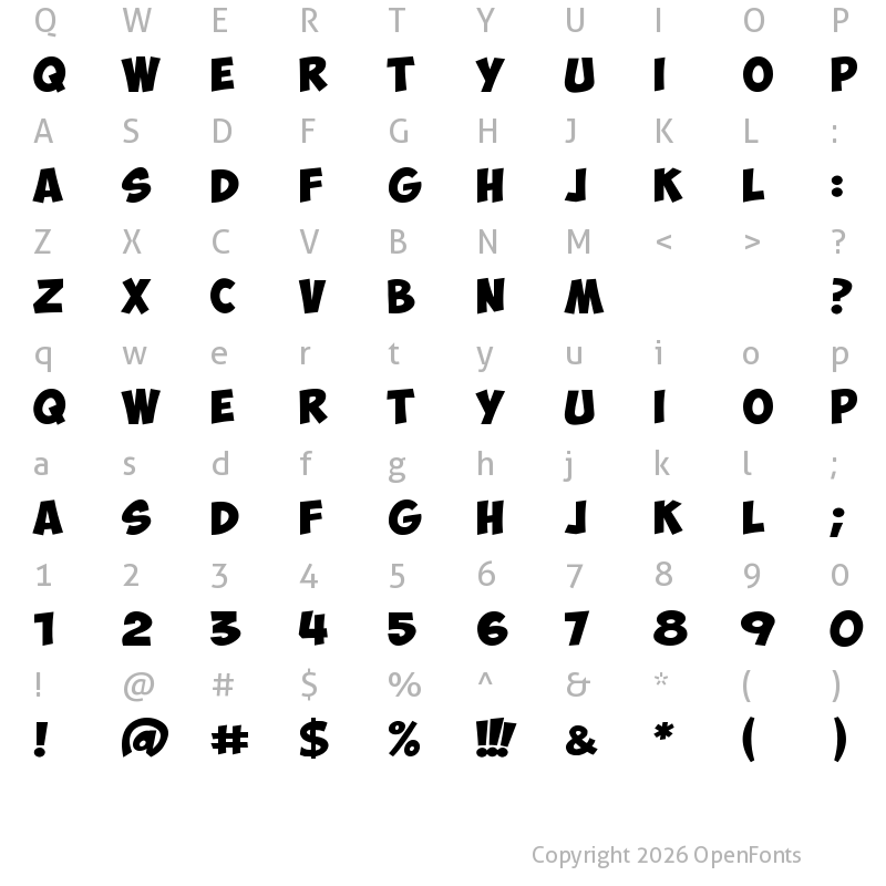 Character Map of ObelixPro Bold