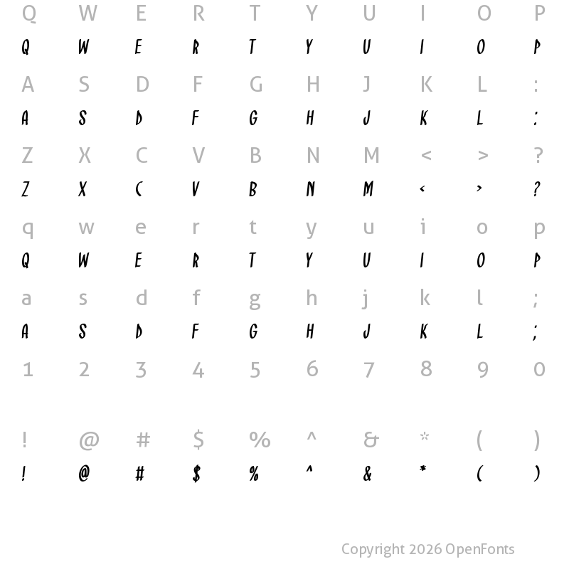 Character Map of Obligation Regular