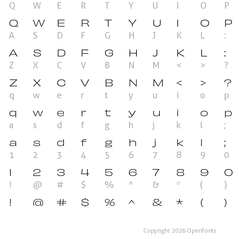 Character Map of Obviously Wide Light