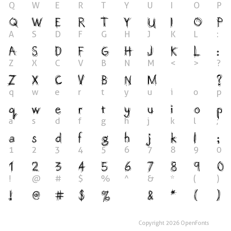 Character Map of OctemberScript Regular