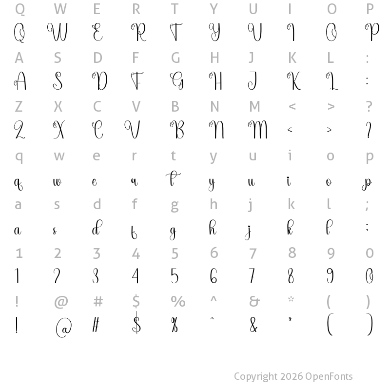 Character Map of Offline Regular
