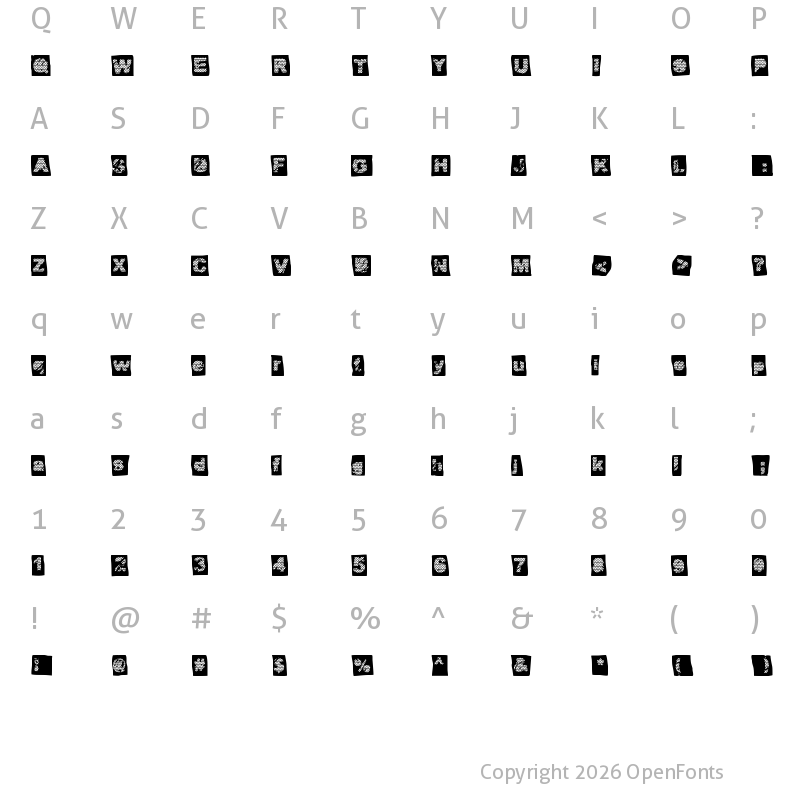 Character Map of Offset Punk Regular